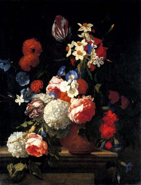 Main Product Photo of Tulips, Peonies, Morning Glory, Narcissi and other Flowers...  Painting by Hieronymus Galle I