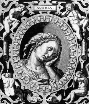 Acedia by Hieronymus Wierix Oil Painting
