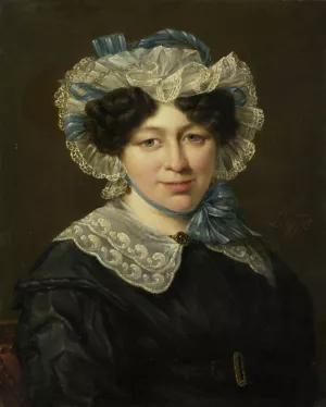 Portrait of Maria Adriana van der Sluys, Wife of Hermanus Martinus Eekhout by Hillebrand Dirk Loeff Oil Painting