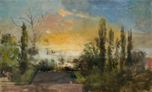Landscape from Rabka Oil painting by Hipolit Lipinski