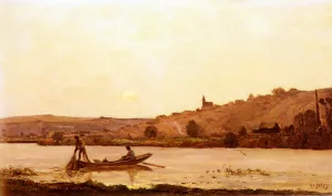Bord De L'Oise by Hippolyte Camille Delpy - Oil Painting Reproduction