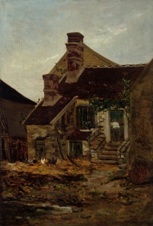 Cour de Femme by Hippolyte Camille Delpy Oil Painting