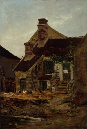 Cour de Femme by Hippolyte Camille Delpy Oil Painting