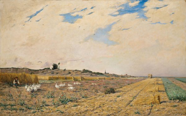 July  by Hippolyte Camille Delpy - Hand-Painted Oil Painting Reproduction