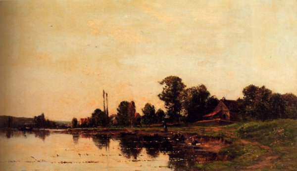 Matin De Printemps by Hippolyte Camille Delpy - Hand-Painted Oil Painting Reproduction