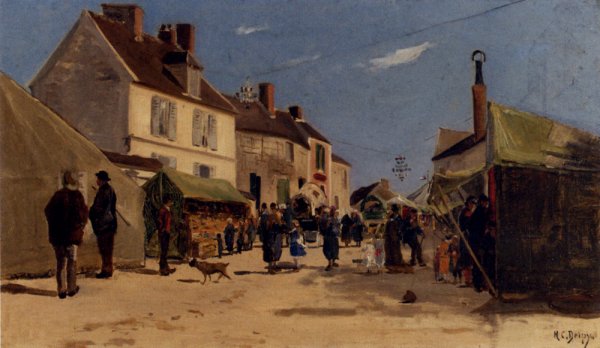 Rue Pavoisee a Dieppe by Hippolyte Camille Delpy - Hand-Painted Oil Painting Reproduction