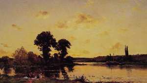 The Three Laundresses Oil painting by Hippolyte Camille Delpy