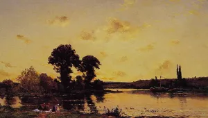The Three Laundresses by Hippolyte Camille Delpy Oil Painting