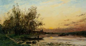 Twilight painting by Hippolyte Camille Delpy