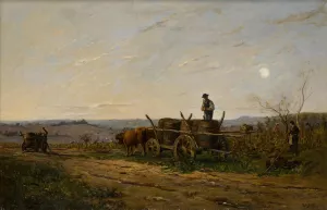 Vendange nivernaise - effet de matin by Hippolyte Camille Delpy Oil Painting