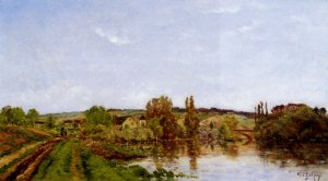 Walking Along the River Oil painting by Hippolyte Camille Delpy