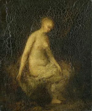 Badende vrouw by Hippolyte Michaud Oil Painting