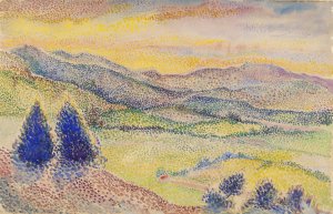 A Broad Valley at Sunset by Hippolyte Petitjean Oil Painting