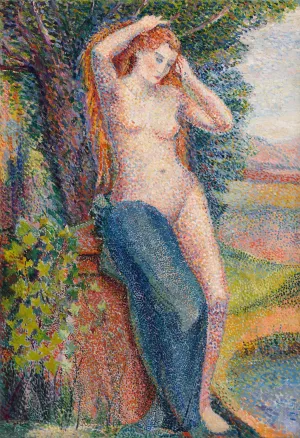 Baigneuse se coiffant by Hippolyte Petitjean Oil Painting