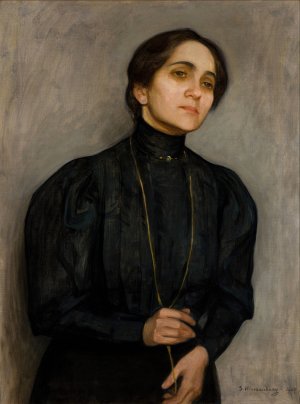 Portrait of Maria Feldman by Samuel Hirszenberg Oil Painting