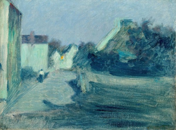Main Product Photo of Village Lane in the Moonshine  Painting by Samuel Hirszenberg