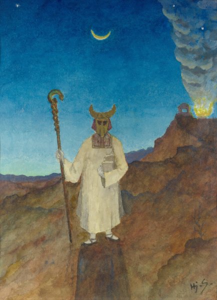 The Horned Moses  by Hjalmar Soderberg - Hand-Painted Oil Painting Reproduction