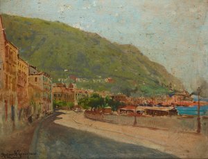Castelmare by Holger Hvitfeldt Jerichau Oil Painting