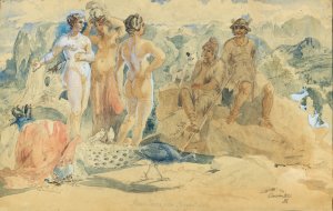 The Judgment of Paris by Holger Peter Roed Oil Painting