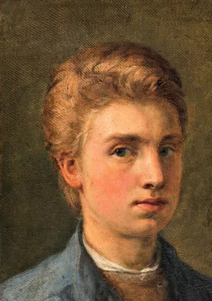 Self-portrait by Holger Roed Oil Painting