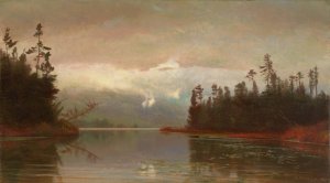 A North Woods Lake by Homer Dodge Martin Oil Painting