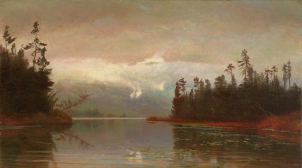 A North Woods Lake  by Homer Dodge Martin - Hand-Painted Oil Painting Reproduction