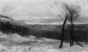 Behind Dunes, Lake Ontario Oil painting by Homer Dodge Martin