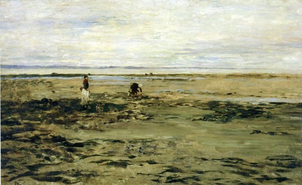 Clam Diggers by Homer Dodge Martin - Hand-Painted Oil Painting Reproduction