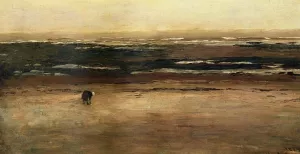 Low Tide, Villerville Oil painting by Homer Dodge Martin