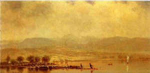 Misty Morning on the Hudson River by Homer Dodge Martin Oil Painting