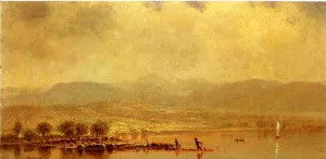 Misty Morning on the Hudson River painting by Homer Dodge Martin