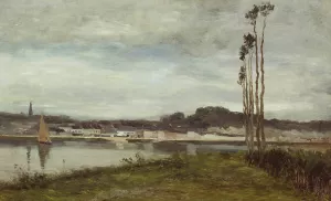 On the Seine by Homer Dodge Martin Oil Painting
