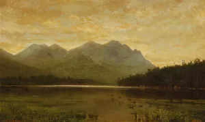 Upper Ausable Lake by Homer Dodge Martin Oil Painting
