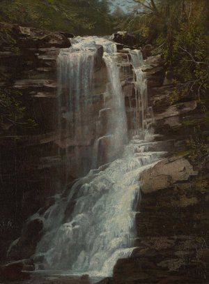 Waterfall by Homer Dodge Martin Oil Painting