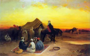 At the Oasis by Honore Boze - Oil Painting Reproduction