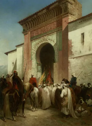 Royal Procession at the Gateway Oil painting by Honore Boze