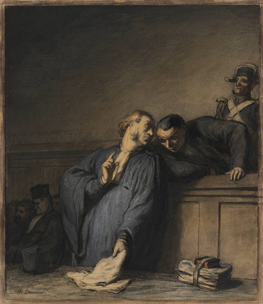 Main Product Photo of A Criminal Case  Painting by Honore Daumier