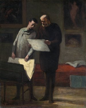 Advice to a Young Artist by Honore Daumier Oil Painting