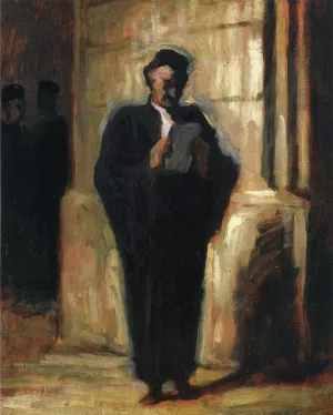 Attorney Reading by Honore Daumier Oil Painting