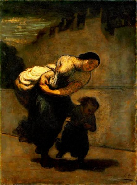 Main Product Photo of Burden Painting by Honore Daumier