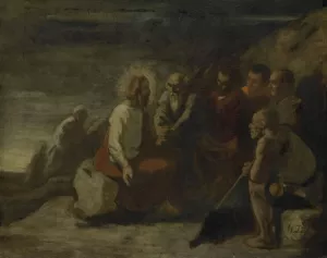 Christ and his Disciples by Honore Daumier Oil Painting