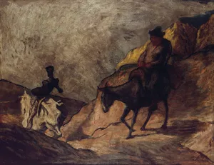 Don Quichotte et Sancho Pansa by Honore Daumier Oil Painting