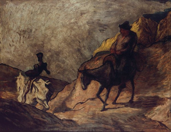 Main Product Photo of Don Quichotte et Sancho Pansa  Painting by Honore Daumier