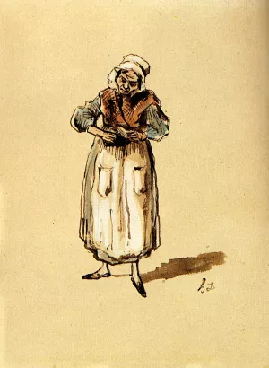 La Concierge by Honore Daumier Oil Painting