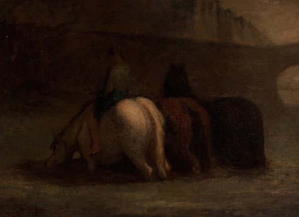 Main Product Photo of L'abreuvoir  Painting by Honore Daumier