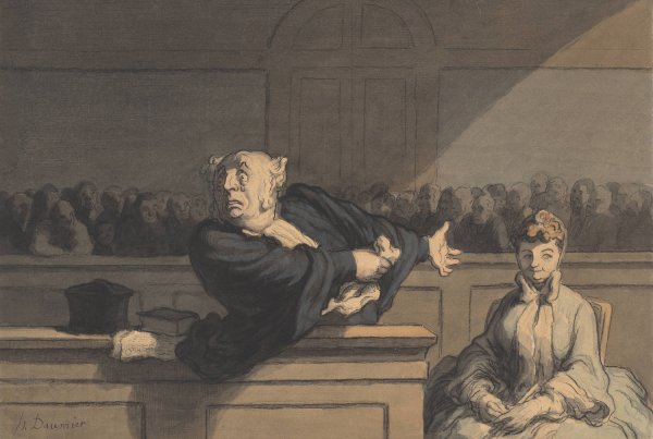 Main Product Photo of Le Defenseur  Painting by Honore Daumier