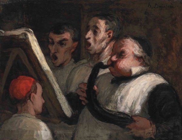 Main Product Photo of Le Lutrin  Painting by Honore Daumier