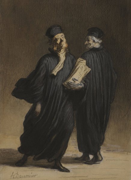 Main Product Photo of Les Avocats  Painting by Honore Daumier