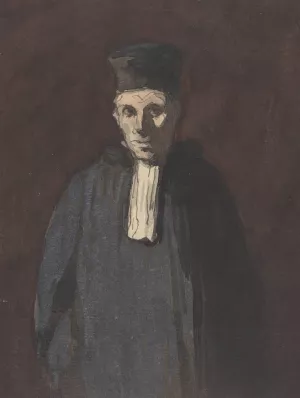 Prosecutor by Honore Daumier Oil Painting
