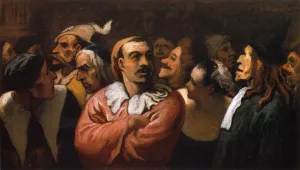 The Ancient Comedie Francaise by Honore Daumier Oil Painting
